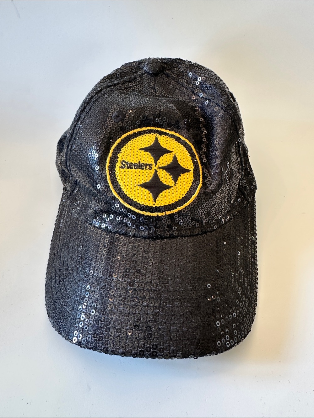 PINK Victoria's Secret Pittsburgh Steelers Black Sequin Baseball Hat